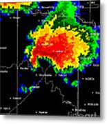 Supercell With Hook Echo, Radar Metal Print