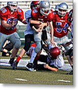 Tackling The Runner Metal Print