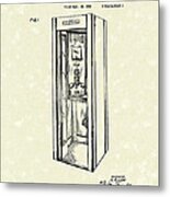 Telephone Booth 1943 Patent Art Metal Print