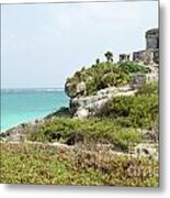 Temple Of The Wind God Tulum Mexico Metal Print