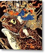 Tenjiku Tokubi Riding Giant Toad Metal Print