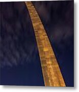 The Arch In St Louis At Night Metal Print