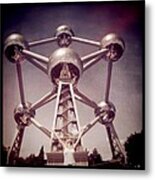 The Atomium Built 1958 For The Worlds Metal Print