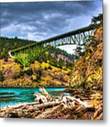 The Deception Pass Bridge Ii Metal Print