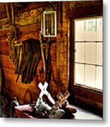The Granary At Fort Nisqually Metal Print