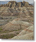 The Layers Of The Badlands Metal Print