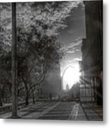 The Lone Man Is An Urban Nomad Metal Print