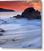 The Ocean Silk Metal Print