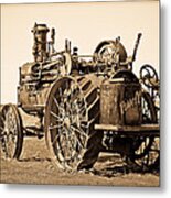 The Old Steam Tractor Metal Print