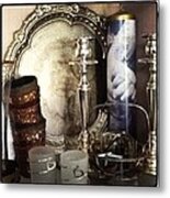 The Old World In The Cupboard. Metal Print