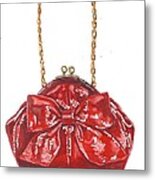 The Red Purse Metal Print