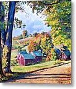 The Road To Jenne Farm Vermont Metal Print