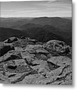 The View North From Mount Marcy Black And White One Metal Print