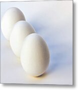 Three Eggs In A Row Metal Print