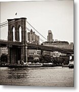 Timeless Brooklyn Bridge Metal Print
