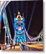 Tower Bridge : Lasers #hdr #iglondon Metal Print