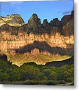 Towers Of The Virgin With Cloud Shadows Metal Print