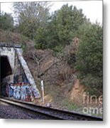 Train Tunnel At The Muir Trestle In Martinez California . 7d10229 Metal Print