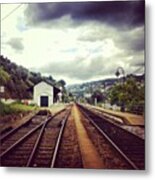 #trains #aregos #portugal #trails Metal Print