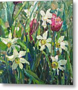 Tulips And Narcissuses Metal Print