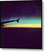 Up In The Air :) On My Way To #london Metal Print