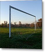 Waiting For The Goalie Metal Print
