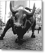 Wall Street Bull Bw8 Metal Print