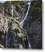 Waterfalls Near South Sawyer Glacier Metal Print