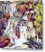 White Water Tumble Metal Print