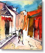 Wine Road In Archanes In Crete Metal Print