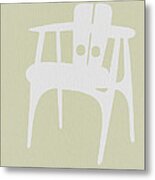 Wooden Chair Metal Print
