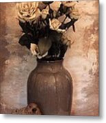 Yellow Tinted Roses Metal Print