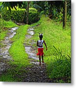 Young Girl- St Lucia Metal Print
