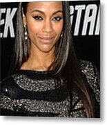 Zoe Saldana Wearing An Emilio Pucci Metal Print