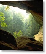 Cave Entrance In Ohio Metal Print