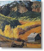 I Will Lift Up My Eyes To The Hills Autumn Nostalgia  Wilson Peak Colorado Metal Print