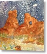 Starry Night In The Desert Metal Print