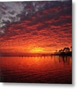 0205 Awesome Sunset Colors On Santa Rosa Sound Metal Print