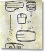 1950 Electric Hand Mixer Patent Blue Metal Print