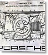 1962 Porsche Engine Patent Metal Print