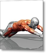 Ab Wheel Exercise #1 Metal Print