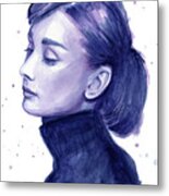 Audrey Hepburn Portrait #3 Metal Print