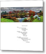 Autumn On Squam River Poem Metal Print