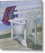 Beach Chair Metal Print