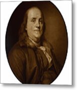 Benjamin Franklin - Three Metal Print