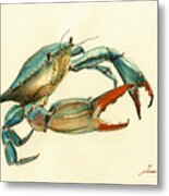 Blue Crab Painting #1 Metal Print