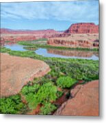 Canyon Of Colorado River In Utah Aerial View #2 Metal Print