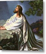 Christ In The Garden Of Gethsemane Metal Print