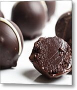 Dark Chocolate Truffles #1 Metal Print