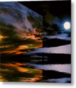 Day And Night Welcome Beach #1 Metal Print